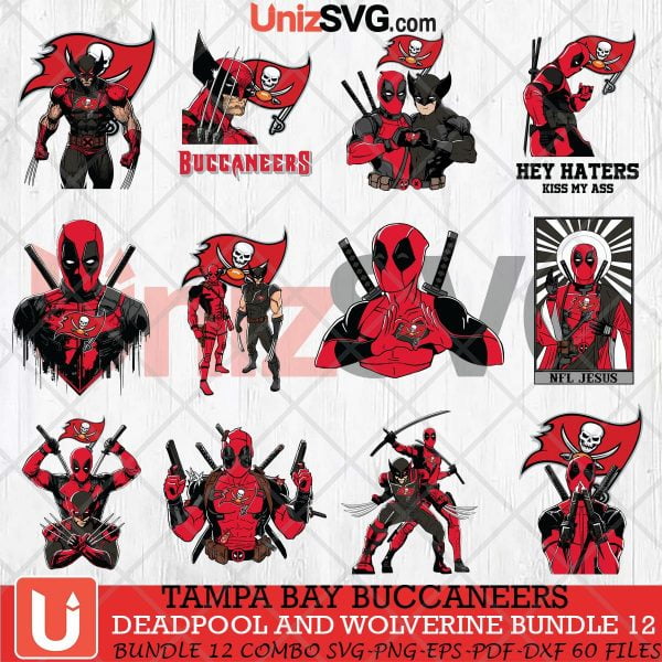 Tampa Bay Buccaneers Deadpool And Wolverine SVG