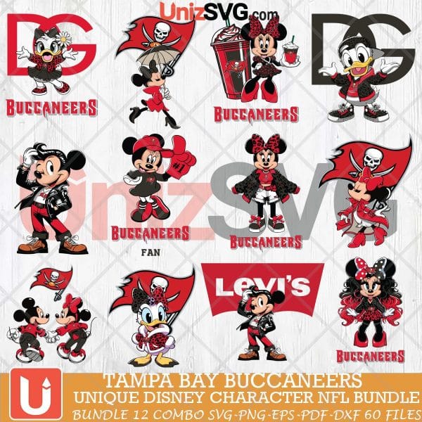 Tampa Bay Buccaneers Disney Characters NFL Bundle 12