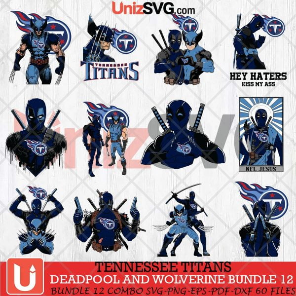 Tennessee Titans Deadpool And Wolverine SVG