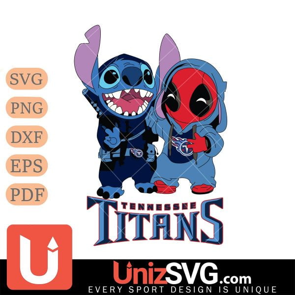 Tennessee Titans Stitch And Deadpool Cute