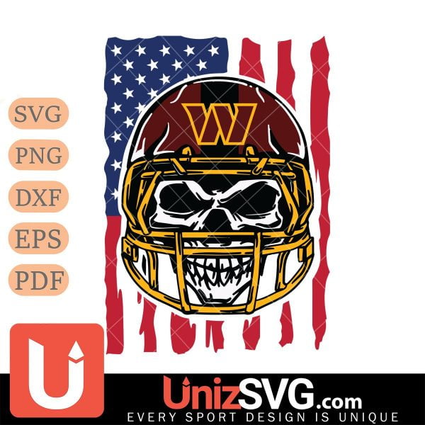 Washington Football Team American Skull Helmet