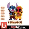 Washington Football Team Stitch And Deadpool Cute