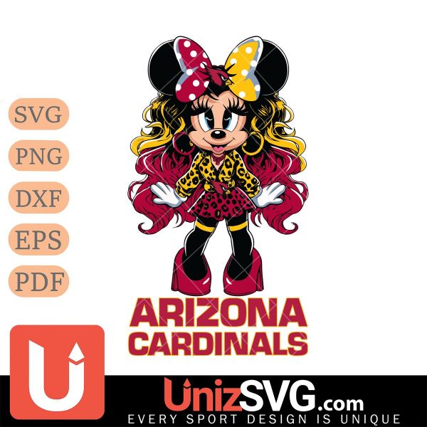 Arizona Cardinals Beauty Minnie Mouse