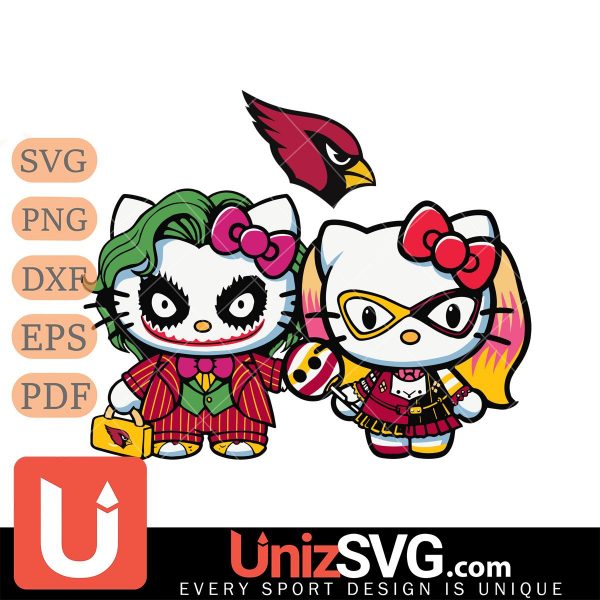 Arizona Cardinals Hello Kitty Joker x Harley Quinn Horror