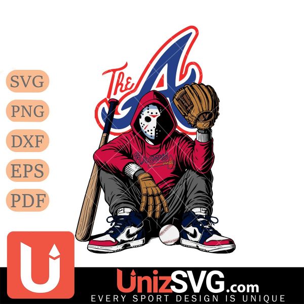 Atlanta Braves MLB Jason Voorhees Halloween SVG