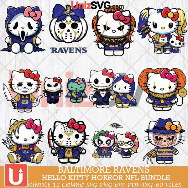 Baltimore Ravens Hello Kitty Horror bundle 12