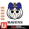 Baltimore Ravens Hello Kitty Jason Voorhees pumpkin Horror