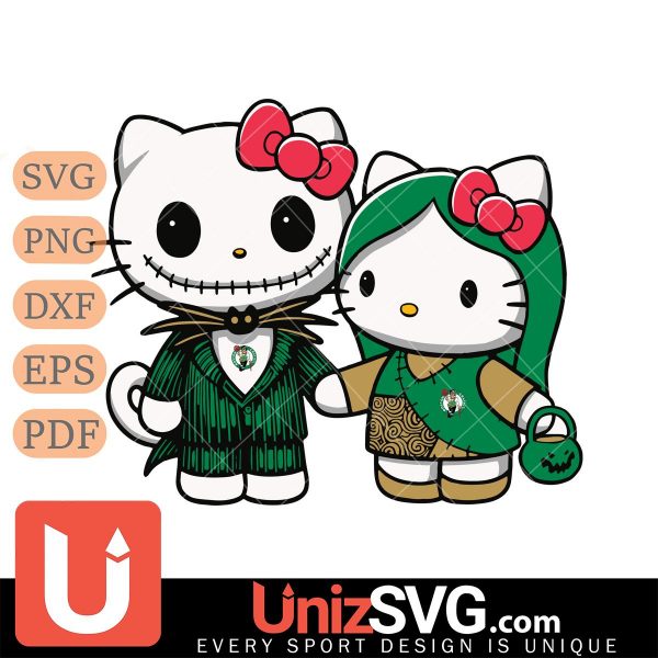 Boston Celtics Hello Kitty Skellington & Sally Horror