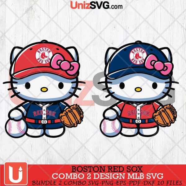 Boston Red Sox Hello Kitty Bundle 2 SVG