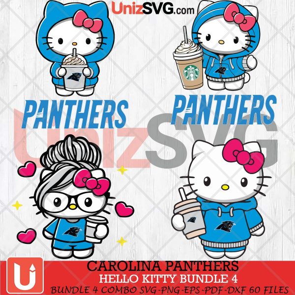 Carolina Panthers Hello Kitty SVG