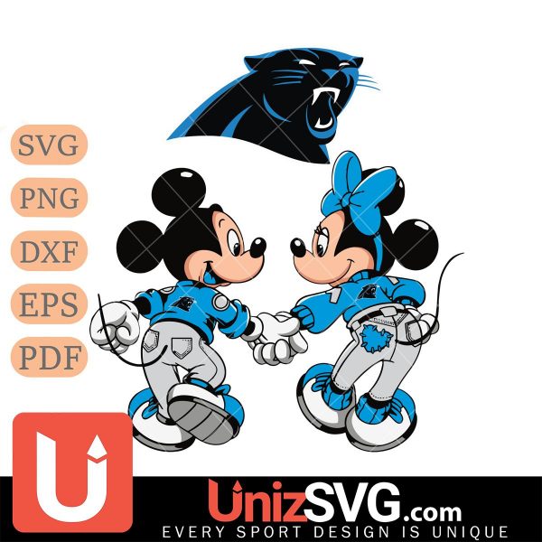 Carolina Panthers Fan Minnie And Mickey Love