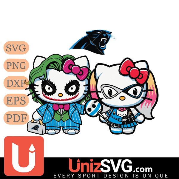 Carolina Panthers Hello Kitty Joker x Harley Quinn Horror