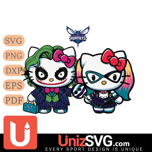 Charlotte Hornets Hello Kitty Joker x Harley Quinn Horror