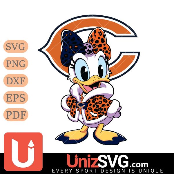 Chicago Bears Fancy Daisy Duck Disney