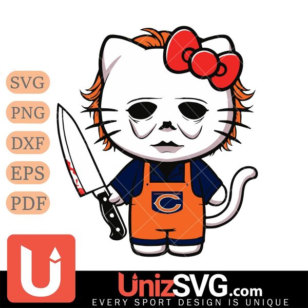 Chicago Bears Hello Kitty Michael Myers Horror