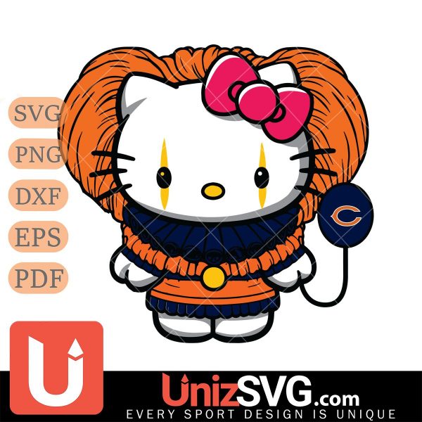 Chicago Bears Hello Kitty Pennywise Horror