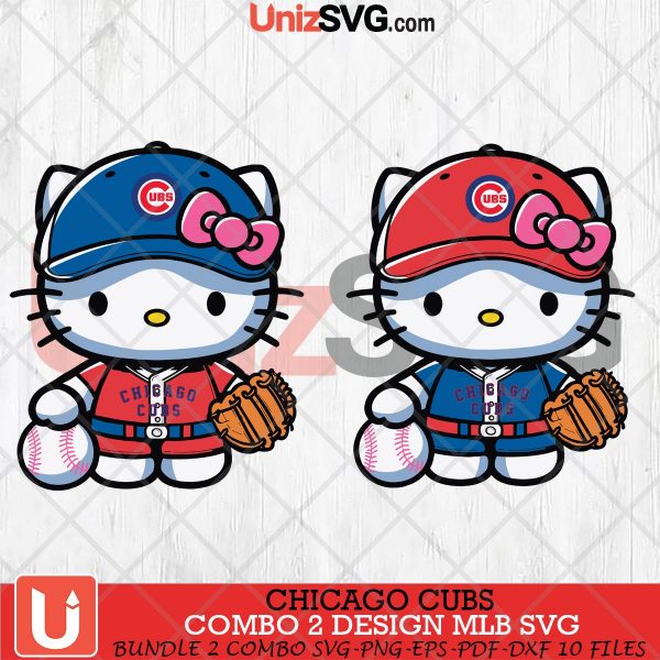 Chicago Cubs Hello Kitty Bundle 2 SVG