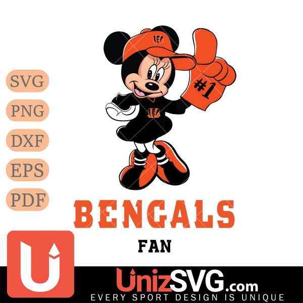 Cincinnati Bengals #1 Fan Minnie Mouse