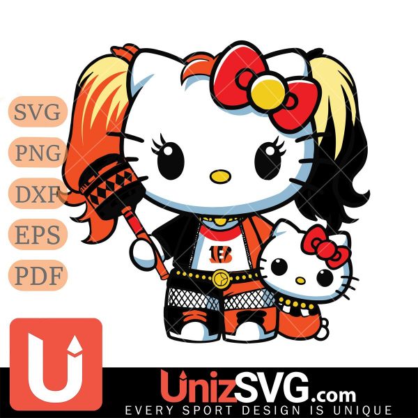 Cincinnati Bengals Hello Kitty Harley Quinn Horror