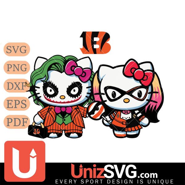 Cincinnati Bengals Hello Kitty Joker x Harley Quinn Horror