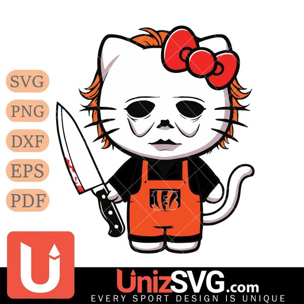 Cincinnati Bengals Hello Kitty Michael Myers Horror