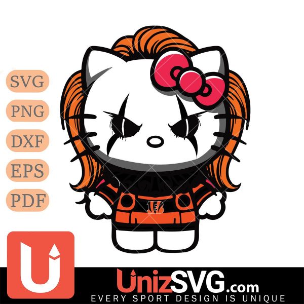 Cincinnati Bengals Hello Kitty Pennywise IT Horror