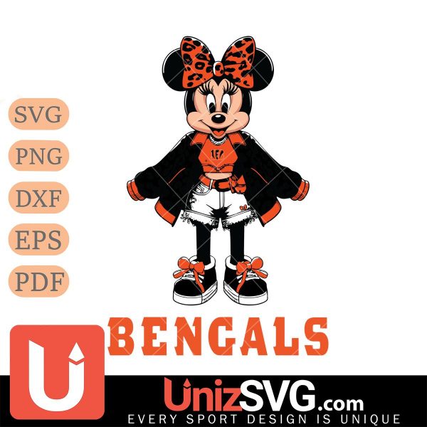 Cincinnati Bengals Style Minnie Disney