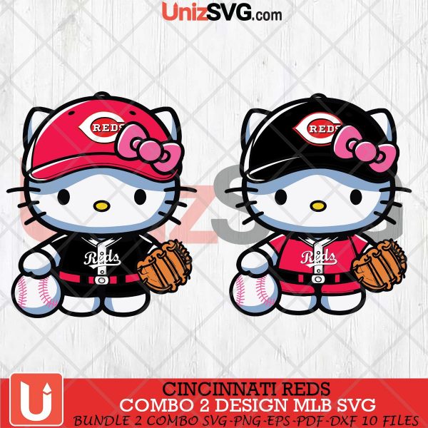 Cincinnati Reds Hello Kitty Bundle 2 SVG