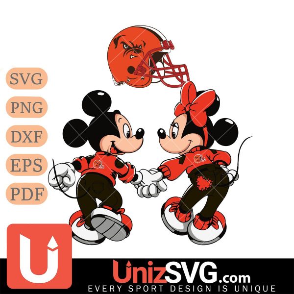 Cleveland Browns Fan Minnie And Mickey Love