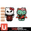 Cleveland Browns Hello Kitty Jack Skellington & Sally Horror