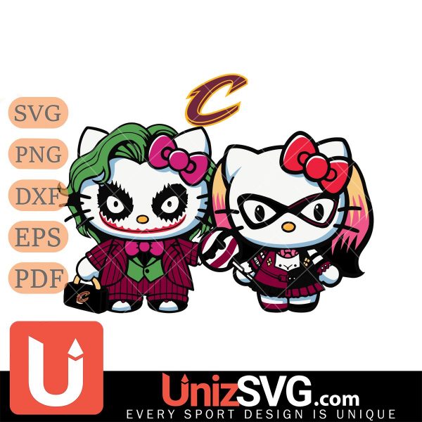 Cleveland Cavaliers Hello Kitty Joker x Harley Quinn Horror