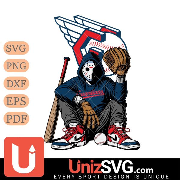 Cleveland Guardians MLB Jason Voorhees Halloween SVG