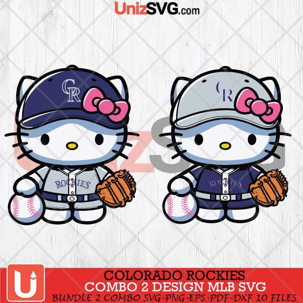 Colorado Rockies Hello Kitty Bundle 2 SVG