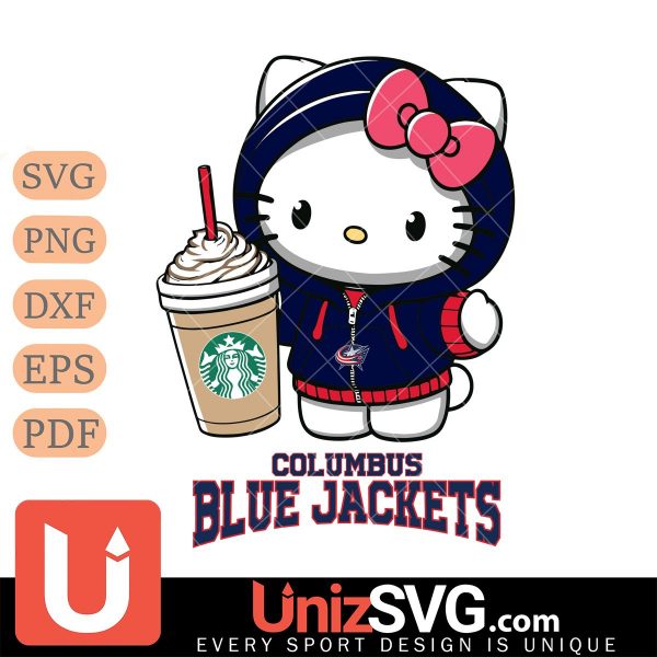 Columbus Blue Jackets Hello Kitty Starbucks