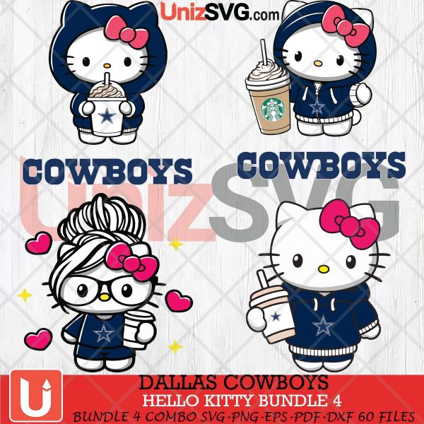 Dallas Cowboys Hello Kitty SVG