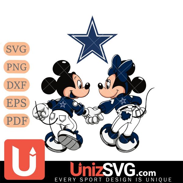 Dallas Cowboys Fan Minnie And Mickey Love