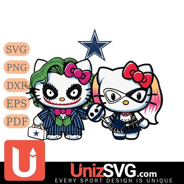 Dallas Cowboys Hello Kitty Joker x Harley Quinn Horror