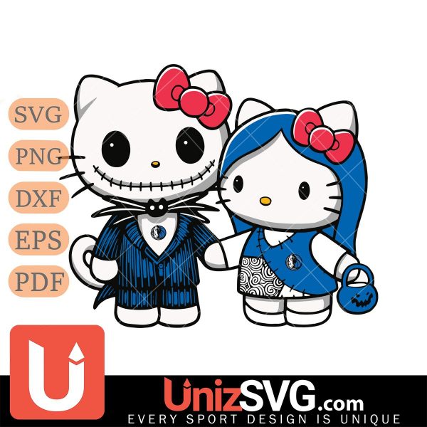 Dallas Mavericks Hello Kitty Skellington & Sally Horror