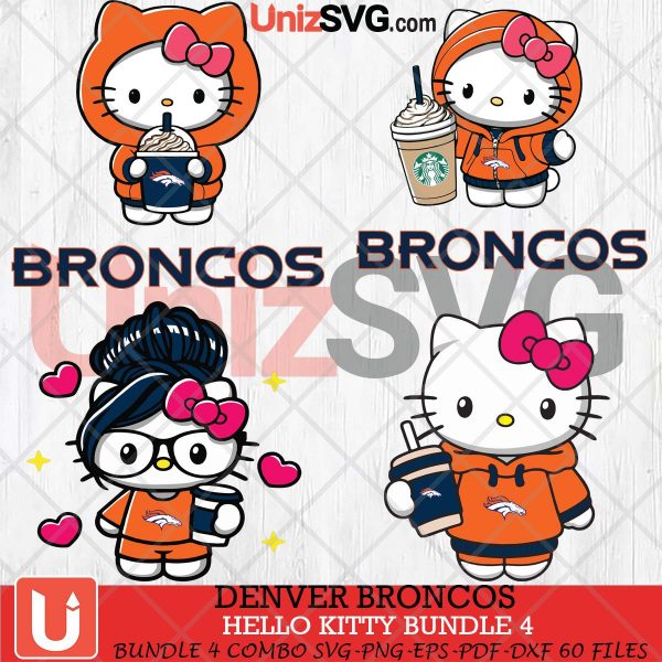 Denver Broncos Hello Kitty SVG