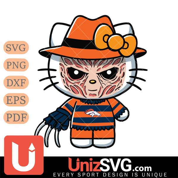 Denver Broncos Hello Kitty Deadpool & Wolverine Horror