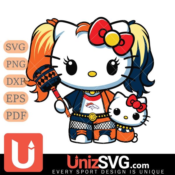 Denver Broncos Hello Kitty Harley Quinn Horror