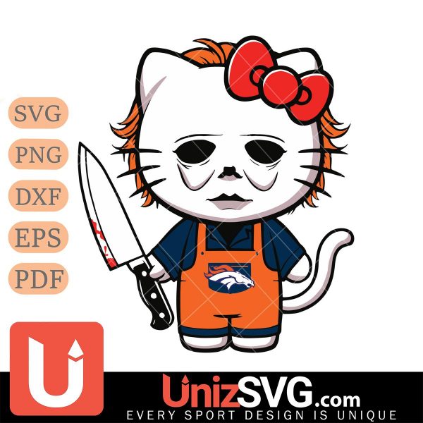 Denver Broncos Hello Kitty Michael Myers Horror