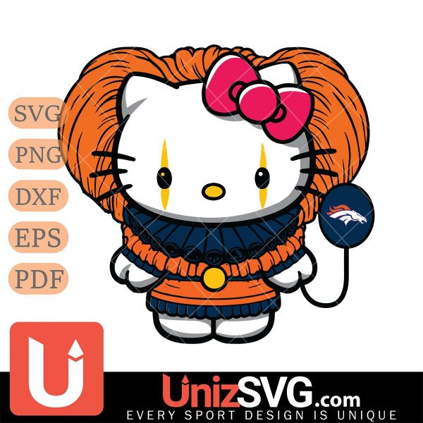 Denver Broncos Hello Kitty Pennywise Horror