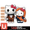 Denver Broncos Hello Kitty Skellington & Sally Horror