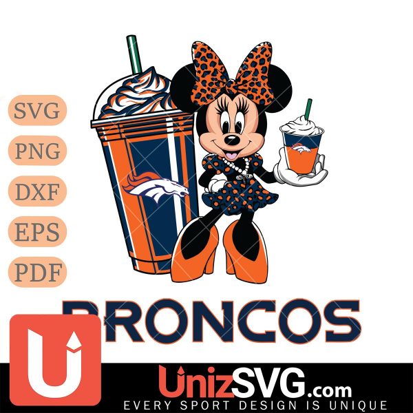 Denver Broncos Minnie Mouse Fan And Coffee