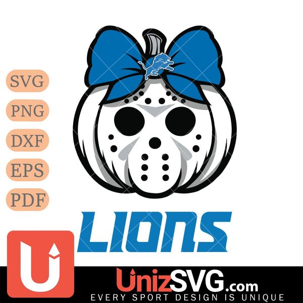 Detroit Lions Hello Kitty Jason Voorhees pumpkin Horror