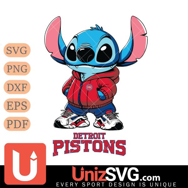 Detroit Pistons Stitch Disney NBA