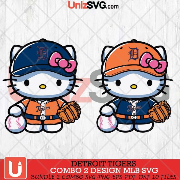 Detroit Tigers Hello Kitty Bundle 2 SVG