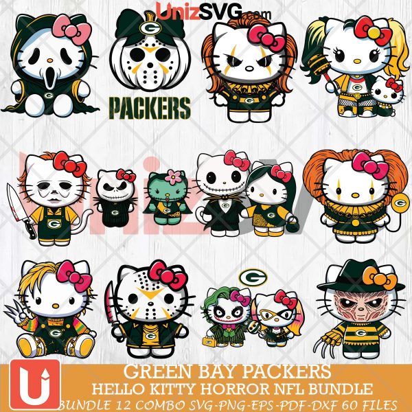 Green Bay Packers Hello Kitty Horror bundle 12