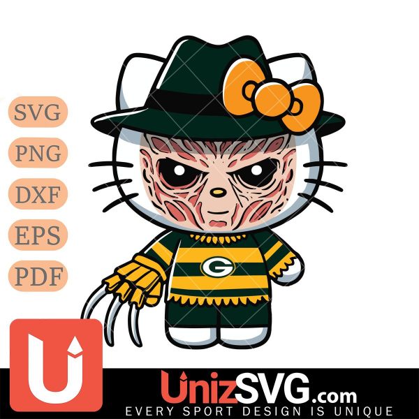 Green Bay Packers Hello Kitty Deadpool & Wolverine Horror